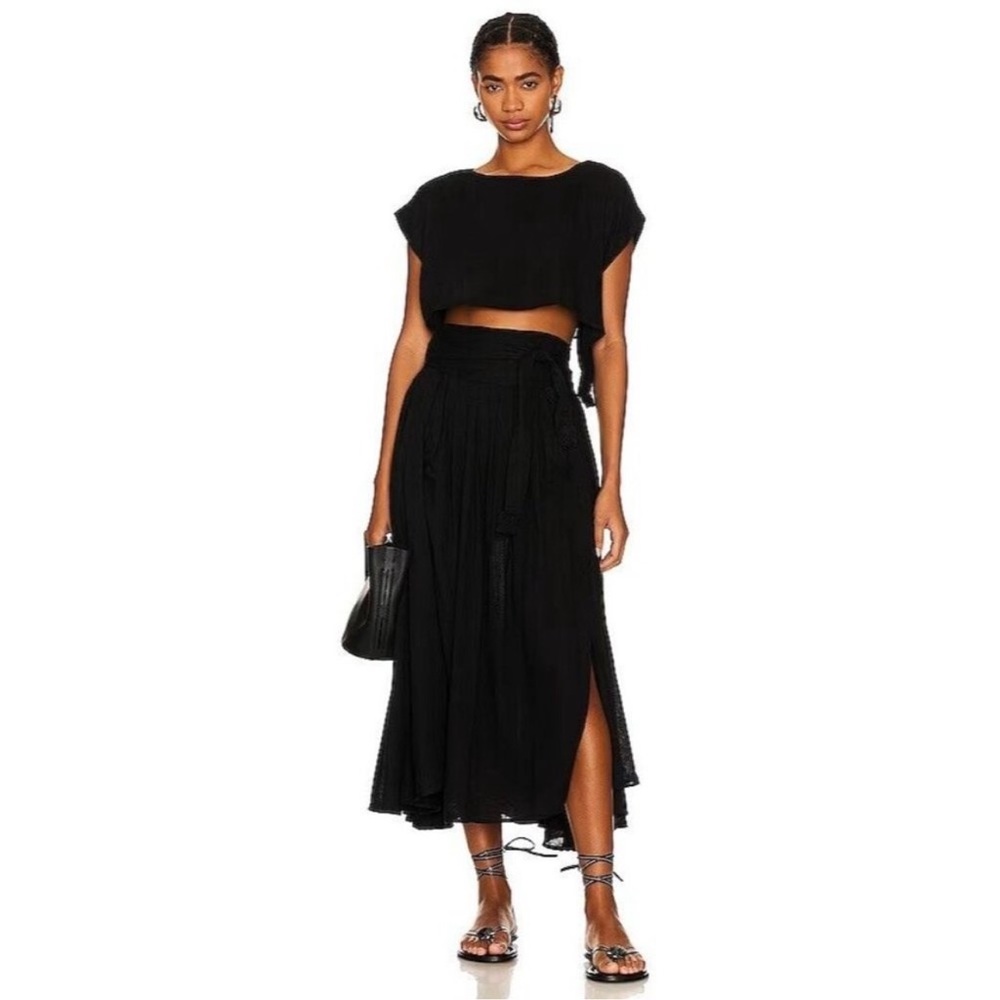 Free People Black Two-Piece Midi Dress